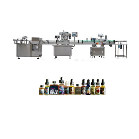 Aukštos kokybės „Vaporing ejuice“ e-rūkymo aliejaus pildymo dangtelio plastikinių butelių užpildymo ir uždarymo mašina