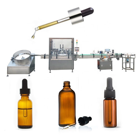 Automatinis akių lašų užpildymo mašinos gamybos linija 30ml e skystų butelių kvepalų akių lašų užpildymo dangtelių gaminimo gamykla